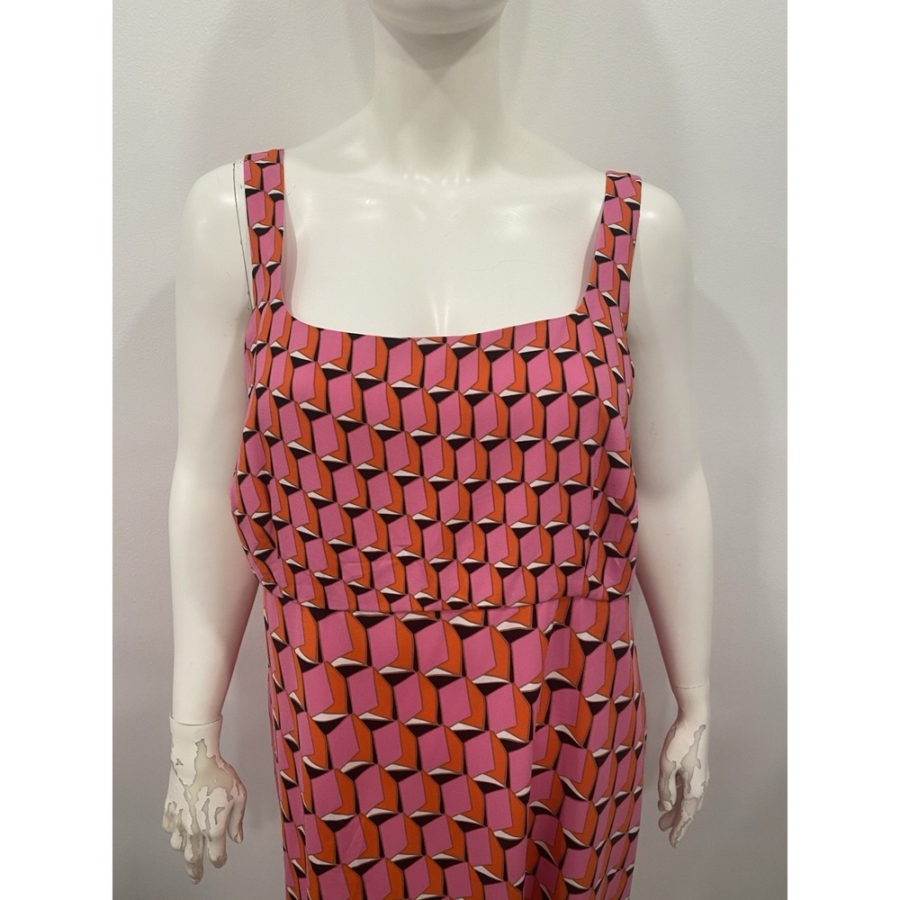 Diane Von Furstenberg Target Dress Pink Retro Modern Geo Mini Dress Size 24 New - Picture 6 of 16